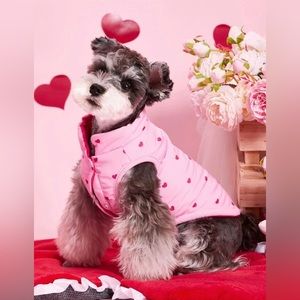 Cute heart print puffer very for dogs